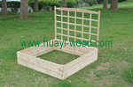 raised vegetable planter with trellis