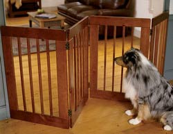wooden dog gate