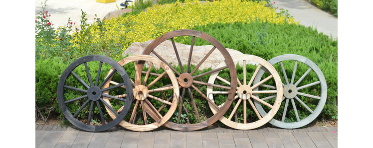 decorative wooden wagon wheels